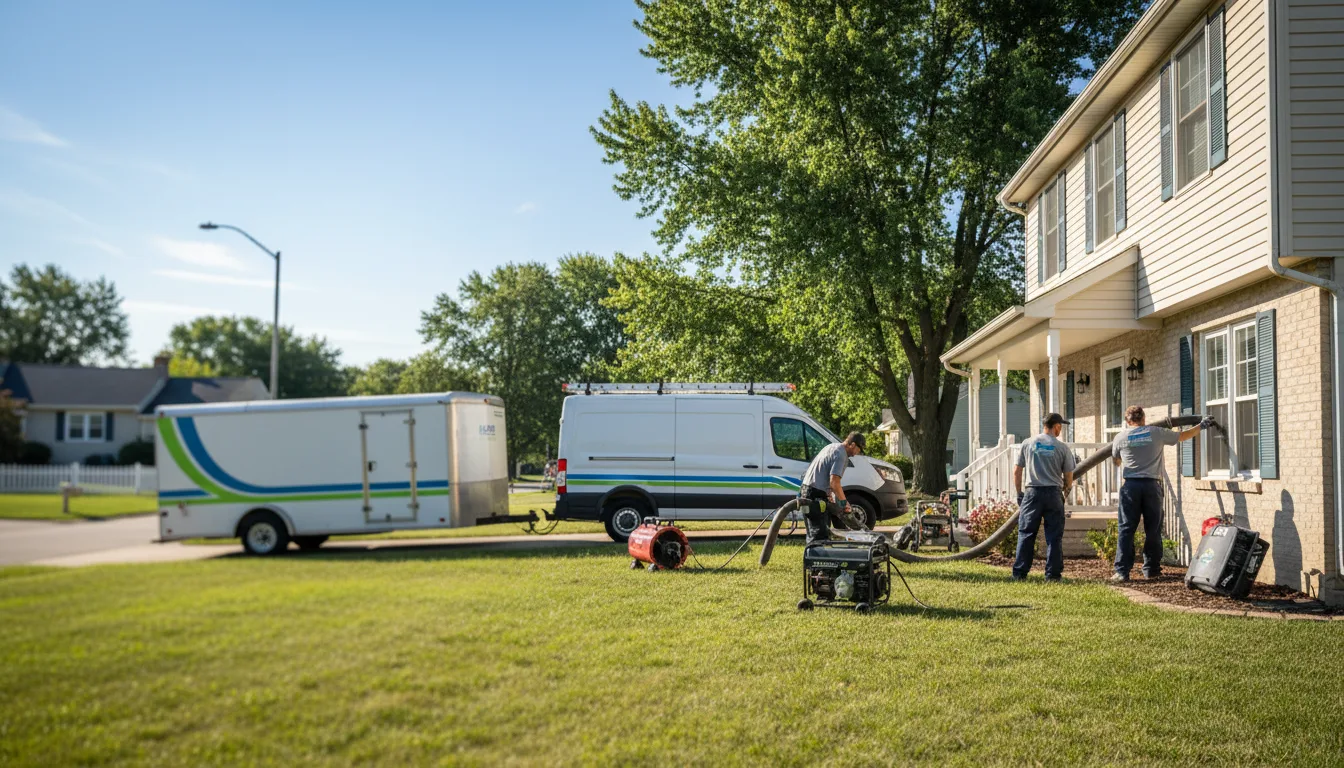 Flooded Basement Restoration And Cleanup With Repair in Warren, IL near me